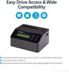 img 1 attached to 🔒 StarTech.com USB 3.0 док-стейшн для стирания жесткого диска для 2,5" и 3,5" SATA SSD HDD + 4Kn Drive - ЖК-экран/ RS232 - Безопасное стирание HDD Wiper Docking Station (SDOCK1EU3P2) - Простое стирание и защита данных