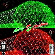 🎄 christmas net lights 11 modes remote plug in: waterproof 200 led 9.8ft x 6.6ft color changing mesh lights for outdoor decorations – ideal for christmas, holidays, weddings & parties logo