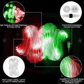 img 1 attached to 🎄 Christmas Net Lights 11 Modes Remote Plug in: Waterproof 200 LED 9.8ft x 6.6ft Color Changing Mesh Lights for Outdoor Decorations – Ideal for Christmas, Holidays, Weddings & Parties