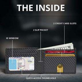 img 2 attached to Men's Slim Bifold Wallet - Stylish Accessories for Wallets, Card Holders & Currency Organizers