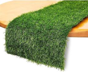 img 4 attached to Juvale 24-inch Synthetic Grass Runner