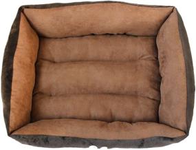 img 2 attached to Premium Rectangle Pet Bed by Happycare Textiles for Luxury Comfort and Durability