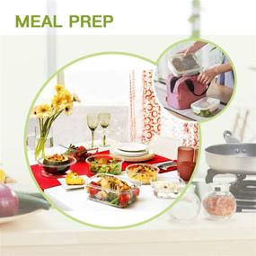 img 3 attached to 🍽️ 18-Piece Glass Food Storage Containers Set by Glasswell - Airtight & Leakproof, BPA-Free - Dishwasher, Oven, Freezer, Microwave Safe Meal Prep Containers