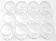 📦 acrylic clear storage containers with lids for beads jewelry findings small sample (5 gram-12pcs) - optimized all-in-one acrylic storage containers with lids for jewelry, beads, findings & small samples (5 gram - 12pcs) logo