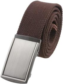 img 4 attached to 🌙 Moonsix Canvas Belts: Stylish Military-Inspired Accessories for Men