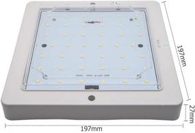 img 2 attached to 🔆 Высокая производительность LED 12V 9W светодиодный потолочный светильник для RV - 7,8-дюймовый прожектор, хромовая отделка, холодный белый свет - идеальный для кемпервана, каравана, автодома.