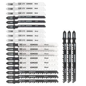 img 3 attached to 🔪 KOWOOD 21pcs Assorted Jig Saw Blades for Wood and Metal - Premium Professional Blades for Cutting Efficiency