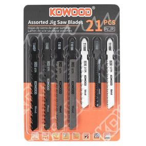 img 4 attached to 🔪 KOWOOD 21pcs Assorted Jig Saw Blades for Wood and Metal - Premium Professional Blades for Cutting Efficiency