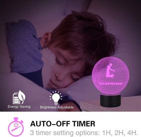 img 3 attached to Metplus Basketball Night Light for Kids: 3D Illusion LED 🏀 Lamp with Remote Control – Fun Bedside Lights for Sports Lovers