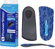 👣 powerstep slimtech pinnacle 3/4 inserts for men and women - neutral arch support, plantar fasciitis & achilles tendonitis relief, low profile design логотип