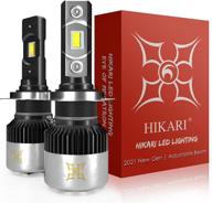 💡 лампы hikari h7 led: комплект преобразования с высокой светодиодной технологией csp из японии, 12000lm высокая световая мощность, 30 вт thunder csp led (эквивалентно 80 вт), готов к canbus, модернизация галогеновых ламп - белый 6000k, замена противотуманных фар логотип