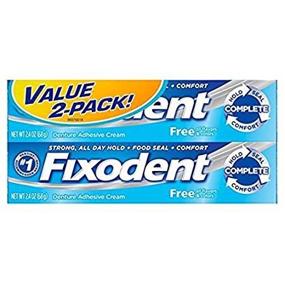img 1 attached to Крем для клея для зубных протезов Fixodent: двойная упаковка, 2,4 унции (двойная упаковка) - бесплатная доставка
