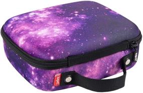 img 3 attached to 🖍️ Colorful Large Pencil Box by ZIPIT - Holds up to 110 Pens - Durable School and Office Supplies Storage Container - Secure Zipper Closure - Purple Galaxy Design