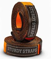 sturdy straps 18,800lb lift sling straps: 10ft x 2in 2-pack with heavy lifting ability & convenient 11 inch handle logo