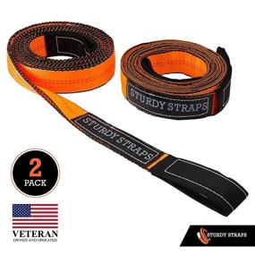 img 3 attached to Sturdy Straps 18,800lb Lift Sling Straps: 10ft x 2in 2-Pack with Heavy Lifting Ability & Convenient 11 Inch Handle