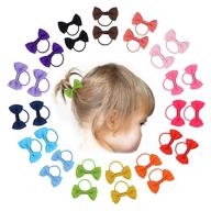 🎀 adorable 30-piece baby hair bows set with elastic loops - perfect accessories for infants, toddlers, girls, and kids logo