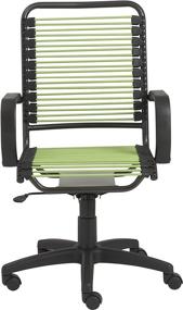 img 3 attached to 🪑 Eurø Style Bradley Bungie Office Chair - Green, L27 W23 H37.5-43 SH17.5-23: Versatile and Stylish Seating for Your Workspace