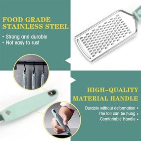 img 1 attached to 🔪 DOXILA 5-Piece Stainless Steel Vegetable Peelers Graters Set - Versatile Kitchen Tools for Fruits, Vegetables, Cheese, Chocolate, Butter, and More