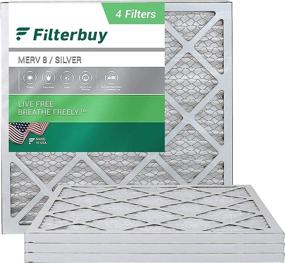 img 4 attached to 🔍 Filterbuy 16x16x1 Air Filter MERV 8: Enhance Your HVAC Efficiency with Pleated Furnace Filters (4-Pack, Silver)