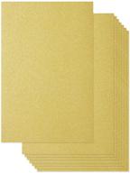 🎇 shimmer and shine with gold glitter cardstock paper - 24 accessible sheets of double sided sparkle card stock for exciting crafts (8x12 in) logo
