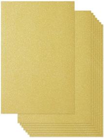 img 4 attached to 🎇 Shimmer and Shine with Gold Glitter Cardstock Paper - 24 Accessible Sheets of Double Sided Sparkle Card Stock for Exciting Crafts (8x12 In)