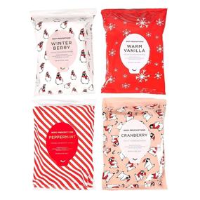 img 4 attached to Holiday Facial Wipe Set by Body Prescriptions - 4 Packs of Makeup Remover Face Wipes, featuring Winter Berry, Cranberry, Warm Vanilla, Peppermint Scents, and Daily Cleansing Towelettes