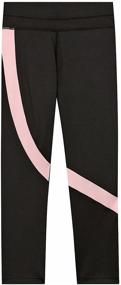 img 1 attached to 👧 Girls' 4-Pack Leggings Set with Wide Waistband - Perfect for Exercise and Sports