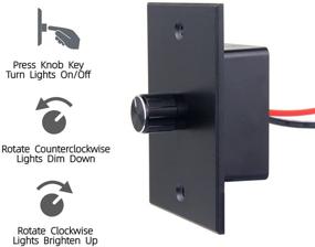 img 2 attached to 🔆 12V PWM Dimmer Switch for RVs, Trucks, Boats: Control LED, Halogen & Incandescent Lights with 3-Wire High Side Dimming