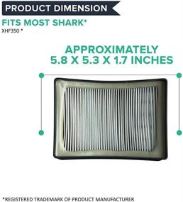 img 1 attached to Long Lasting, Washable & Reusable Crucial Vacuum Replacement Filter - Compatible with Shark Models NV350 NV351 NV352 NV355 NV356 NV356E - Pair with Part # F651 XHF350 EUR-1804 EU-18027 (1 Pack)