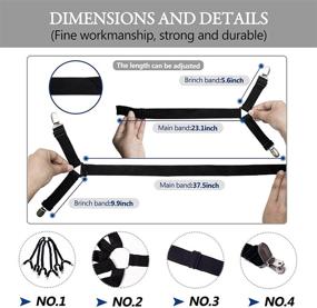 img 1 attached to TGOOD Fasteners Adjustable Elastic Suspenders Mattresses