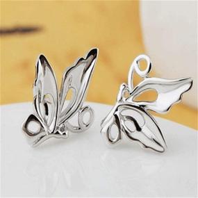 img 3 attached to 🦋 Gorgeous 925 Sterling Silver Butterfly Earrings: A Must-Have for Women and Teen Girls!