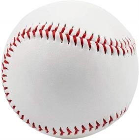 img 3 attached to ⚾ Enhance Your Baseball Training with Tebery's 12-Pack Standard Size Adult Baseballs: Unmarked & Leather Covered Training Ball Set