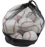 ⚾ enhance your baseball training with tebery's 12-pack standard size adult baseballs: unmarked & leather covered training ball set логотип