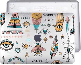 img 2 attached to 👁️ Protective LARTEEN Matte Hardshell Case for MacBook Pro 16" A2141 - Cool Boho Doodle Eye Design