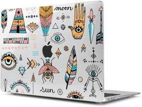 img 4 attached to 👁️ Protective LARTEEN Matte Hardshell Case for MacBook Pro 16" A2141 - Cool Boho Doodle Eye Design