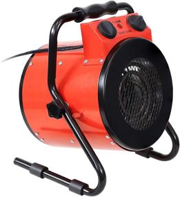 img 4 attached to 🔥 Portable Electric Space Heater with Carrying Handle by Sunnydaze - Ideal for Indoor Use at Home, Garage, Shop, and Office - Compact Personal Heating Appliance - 1500W - 5120 BTUs