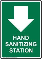 compliancesigns vertical plastic sanitizing station logo