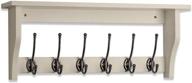 🧥 french grey coat hook shelf with 6 hooks by maine furniture co. logo