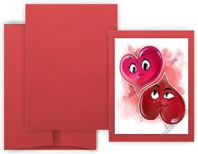 img 2 attached to 5X7 Cut Size Cards With A-7 Envelopes - Bright Apple Red - 25 Sets - Matching Pack - Invitations