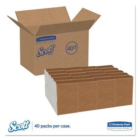 img 2 attached to 🧻 Scott 98710 Tall-Fold Dispenser Napkins: 250 Per Pack, White, 1-Ply, 7 x 13 1/2 (Case of 40 Packs)