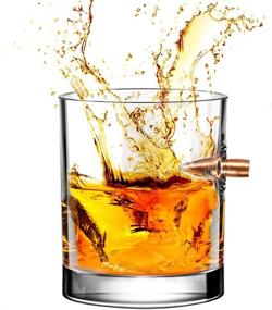 img 3 attached to 🥃 Kollea Bullet Whiskey Glasses Set of 2 - Whiskey Glasses with .308 Bullet Design, Perfect for Whisky, Scotch, Bourbon - 10 Oz - Great Gift Idea for Men