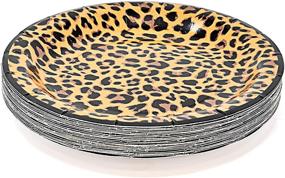 img 3 attached to 🦓 Jungle Safari Zoo Animal Print Party Supplies Bundle - 30 9" Paper Plates, 30 7" Plates, 30 9 Oz Cups, and 60 Lunch Napkins- Perfect for Leopard, Tiger, Giraffe, Zebra Forest Animals Themed Baby Shower, Birthday, and Decoration Events