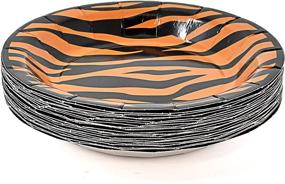 img 2 attached to 🦓 Jungle Safari Zoo Animal Print Party Supplies Bundle - 30 9" Paper Plates, 30 7" Plates, 30 9 Oz Cups, and 60 Lunch Napkins- Perfect for Leopard, Tiger, Giraffe, Zebra Forest Animals Themed Baby Shower, Birthday, and Decoration Events