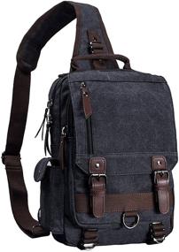 img 4 attached to Mygreen Canvas Crossbody Daypack: The Ultimate Backpack for Casual Day Adventures