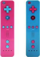 🎮 molicui wii remote controller 2 pack for nintendo wii/wii u console - blue pink back & pink blue back - wireless gaming controller logo