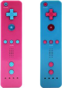 img 4 attached to 🎮 MOLICUI Wii Remote Controller 2 Pack for Nintendo Wii/Wii U Console - Blue Pink Back & Pink Blue Back - Wireless Gaming Controller