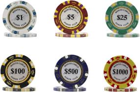 img 2 attached to 🎰 Da Vinci Monte Carlo Poker Club Set: 500 14 Gram 3 Tone Chips, ABS Case & Accessories