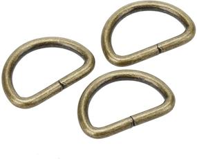 img 2 attached to 🔗 COTOWIN 20-Pack of Non-Welded Metal D Rings in Antique Brass, 3/4 inch Size