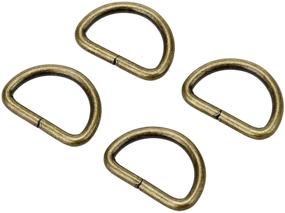 img 3 attached to 🔗 COTOWIN 20-Pack of Non-Welded Metal D Rings in Antique Brass, 3/4 inch Size