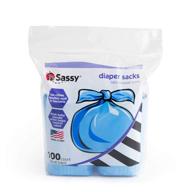 👶 sassy scented disposable diaper sacks - 100 count - 50 rolls, blue (40012) - enhanced seo logo